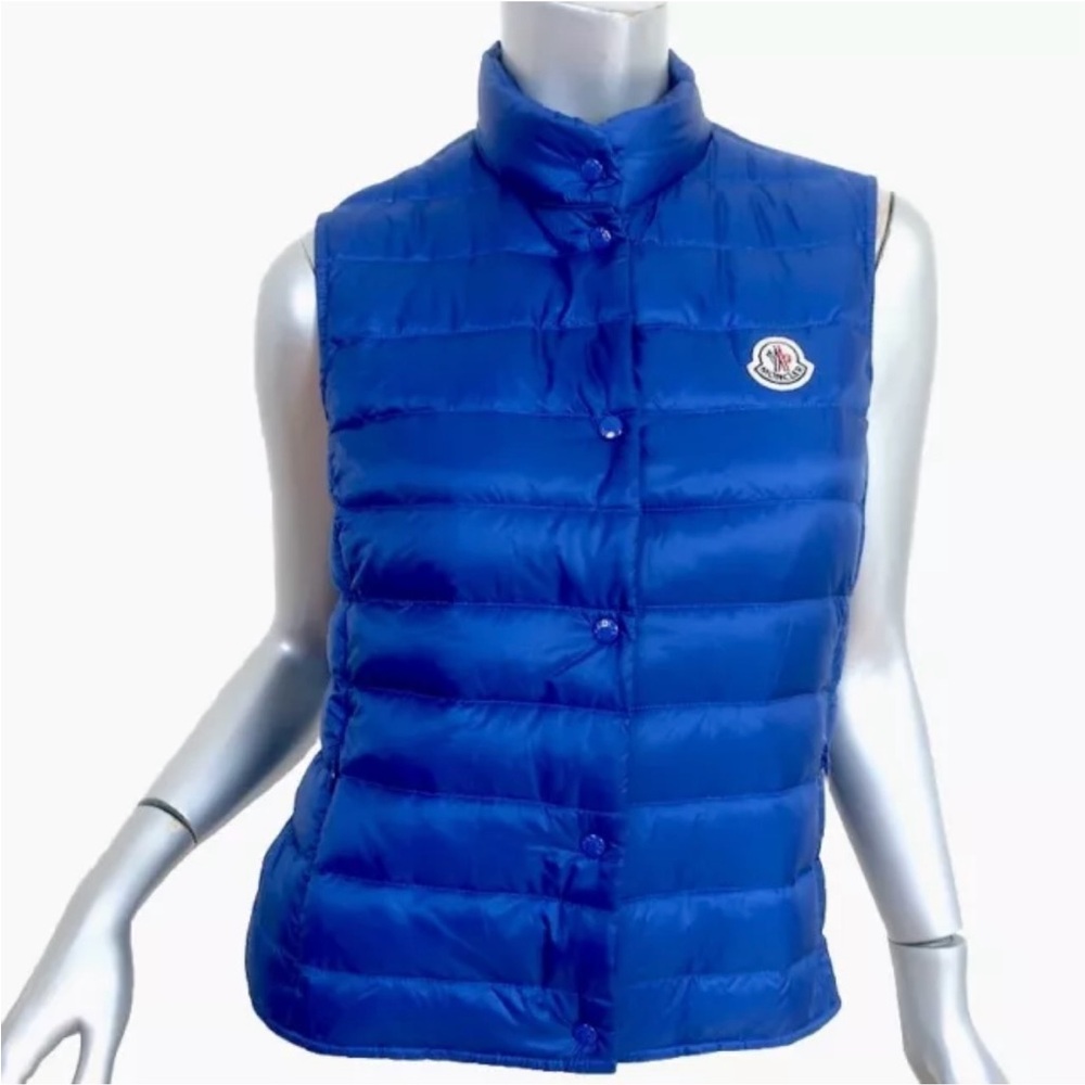 Moncler Women's Blue Liane Quilted Down Puffer Vest Gilet